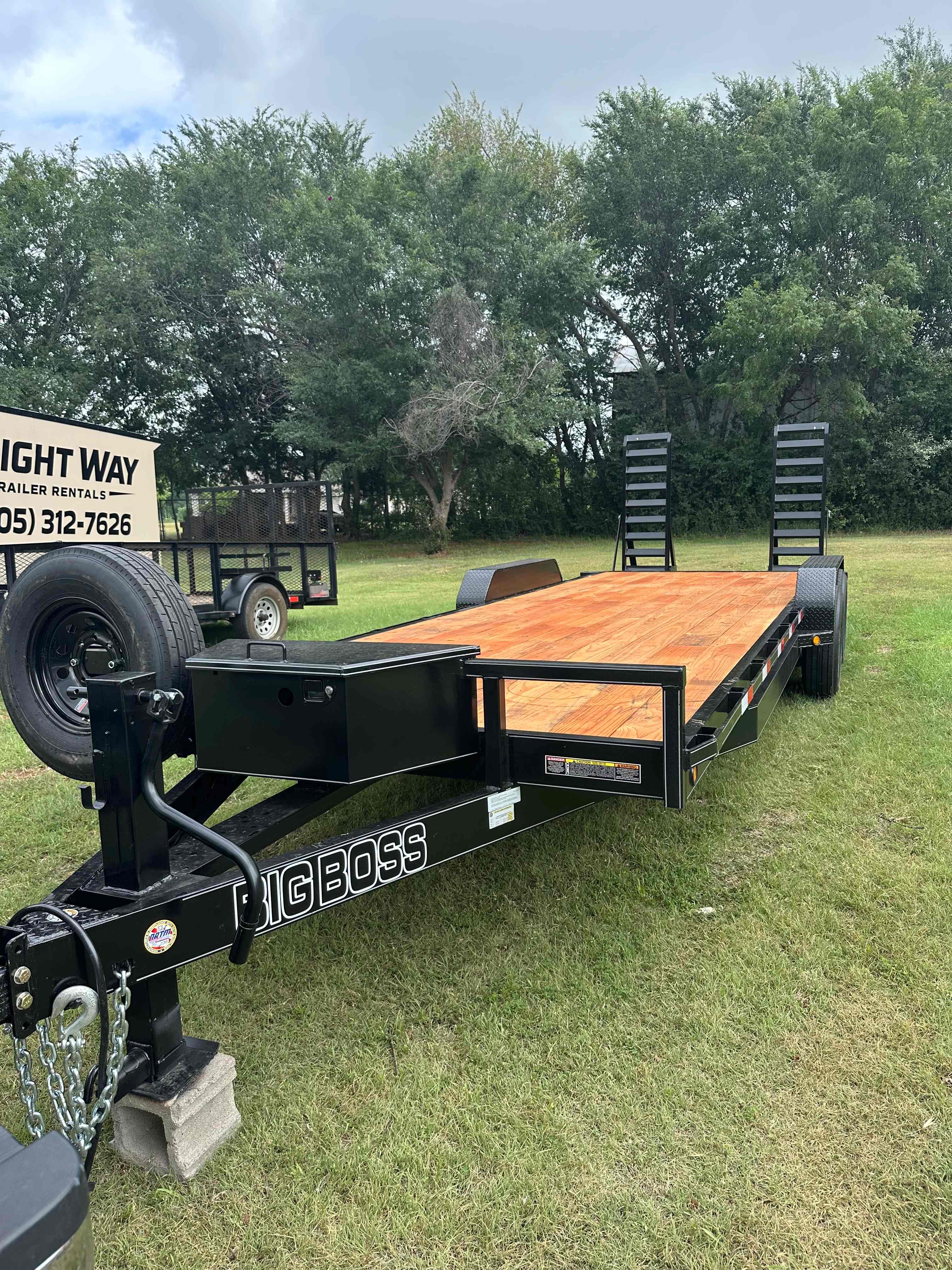 2026 Big Boss equipment hauler trailer rental in Blanchard Oklahoma – 10400 lb capacity